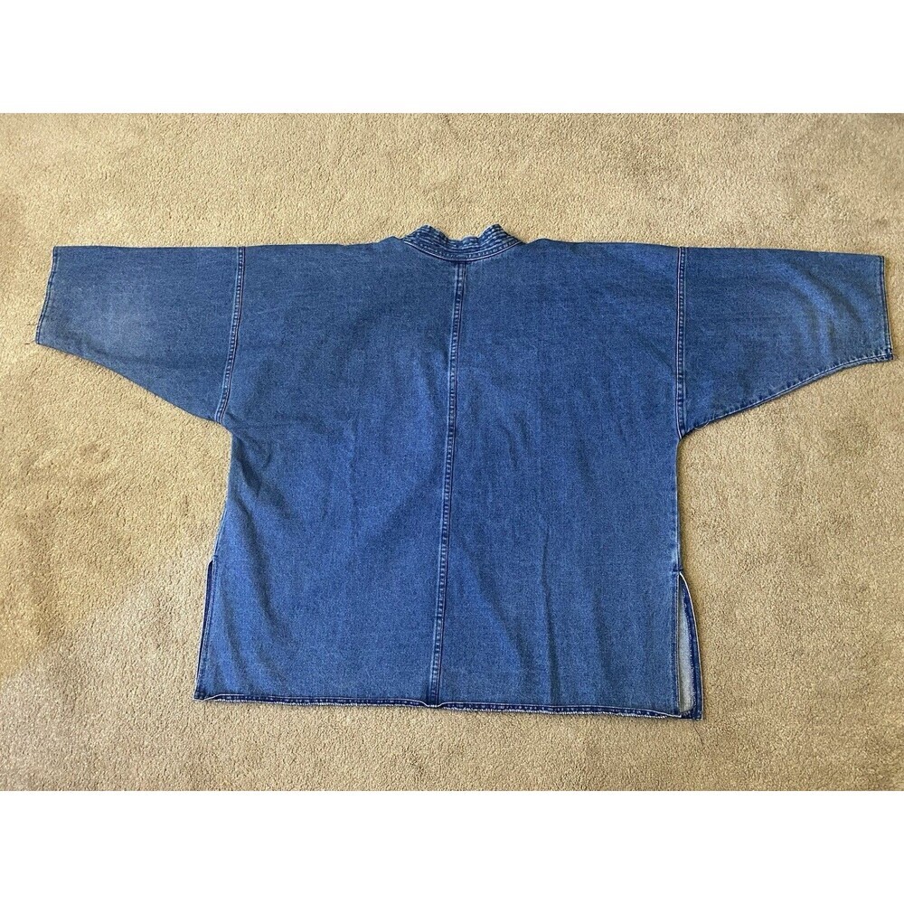 East Bay Mercantile Vintage 80’s 100% Denim Chore Smock Made In USA Size XL - Picture 12 of 16